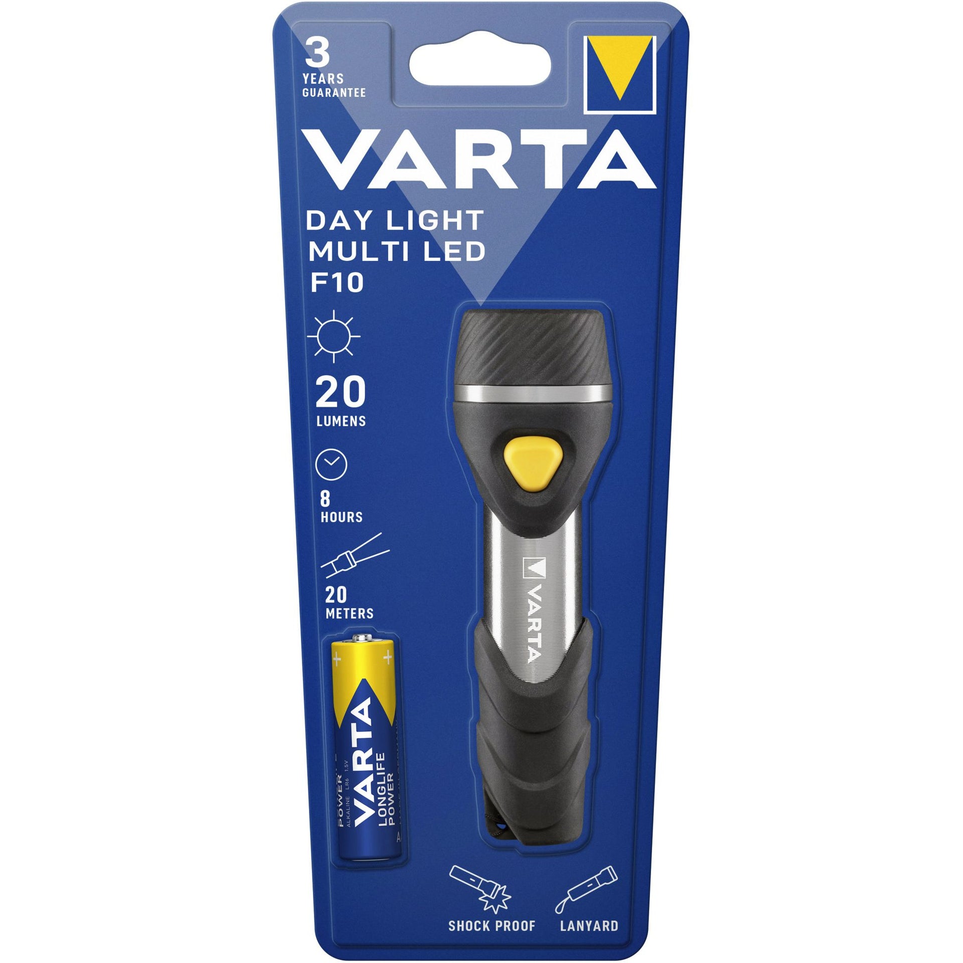 Varta - Lampe de poche multi LED lumière du jour F10