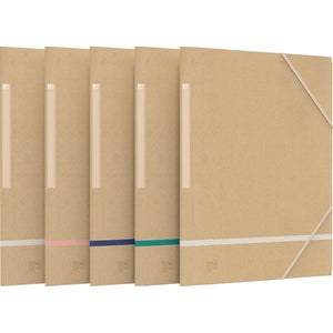 Oxford – Elasto-Ordner, aus Karton, ft A4, naturfarben und verschiedene Farben, 5er-Packung