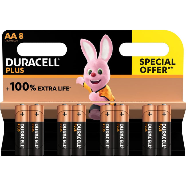 Duracell - Batterij duracell plus aa 8st promo