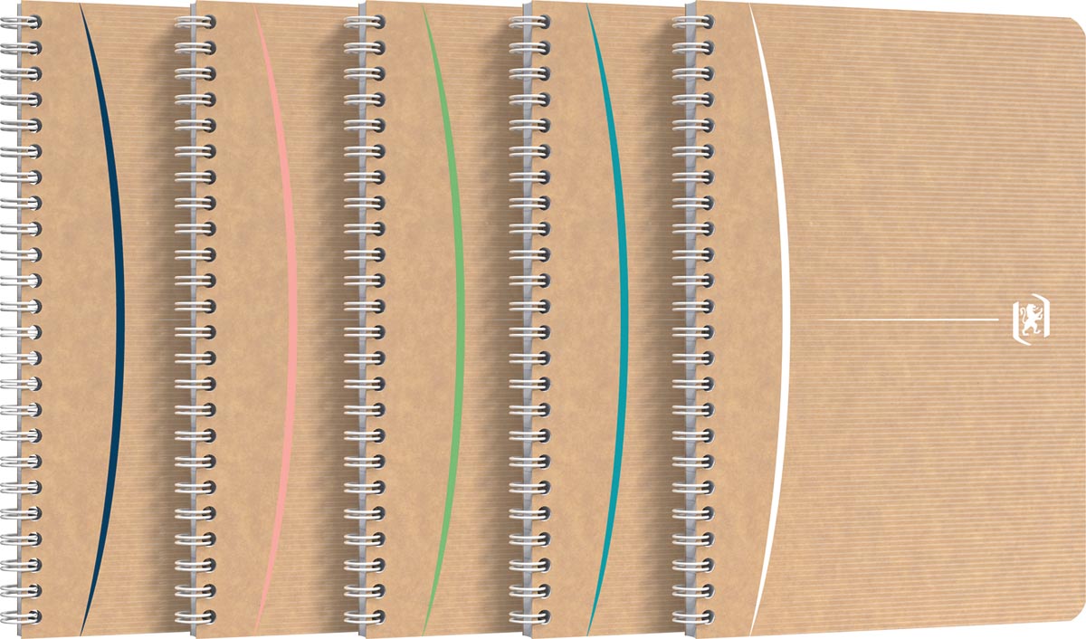 Oxford – Spiralschrift, 180 Seiten, ft A5, kariert 5 mm, verschiedene Farben