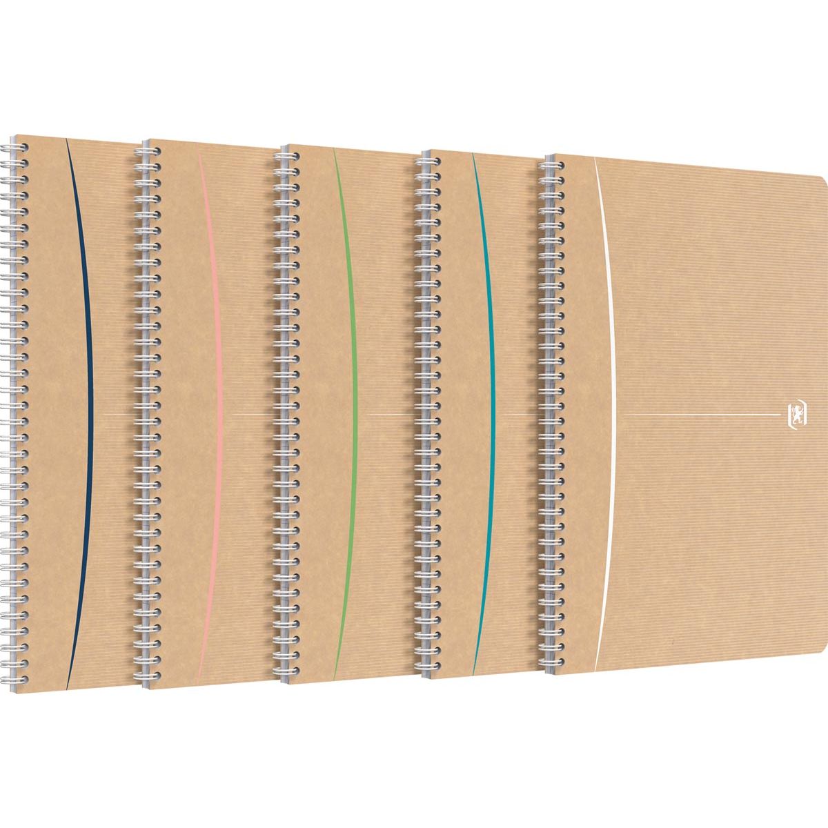 Oxford -  spiraalschrift, 180 bladzijden, ft A4, geruit 5 mm, geassorteerde kleuren