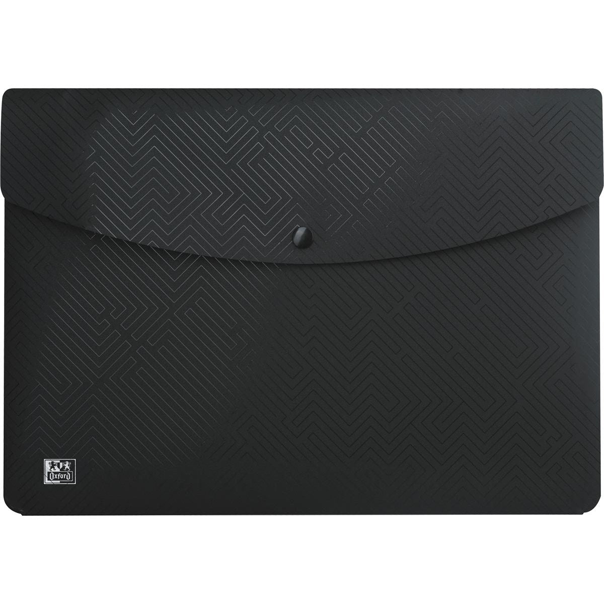 Oxford -  Urban documentenmap met drukknopsluiting , formaat A5, uit PP, zwart