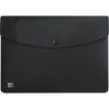 Oxford - Porte-documents Urban avec fermeture à bouton-poussoir, taille A5, en PP, noir