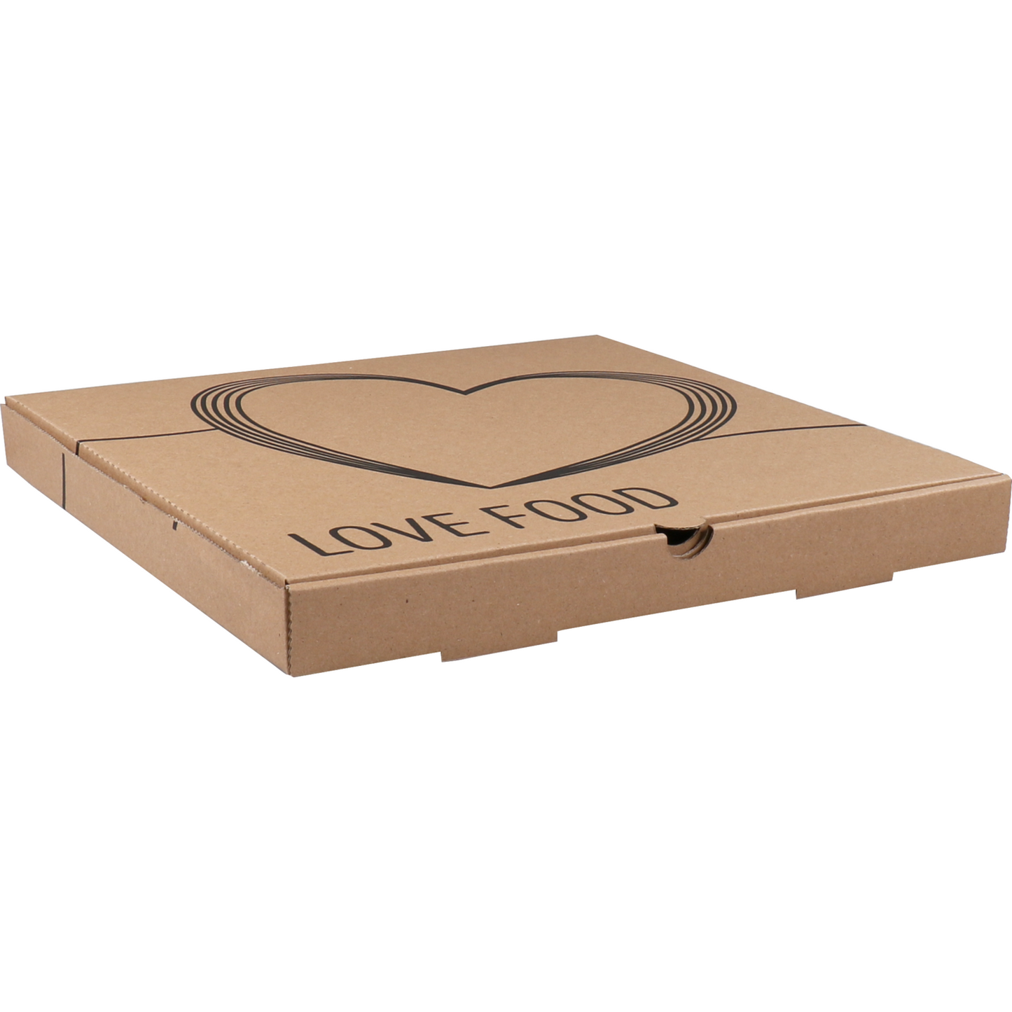 Klika - Pizza Box | Americano Love Food | Golfkarton | 30x30x3cm | Americano | Braun | 150 Stücke