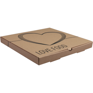 Klika -  Pizzadoos | Americano Love Food | golfkarton | 32x32x3cm | americano | bruin | 150 stuks