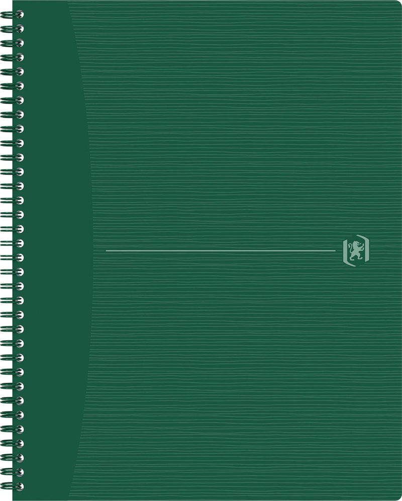 Oxford - Bloc spirale Origin A4+ ligne 140 pages 80gr vert