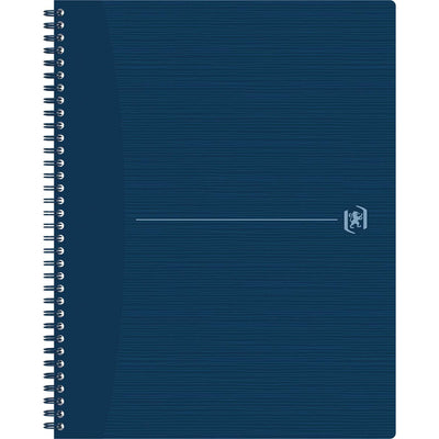 Oxford - Cahier à spirale Origin, format A4+, 140 pages, quadrillé 5 mm, bleu