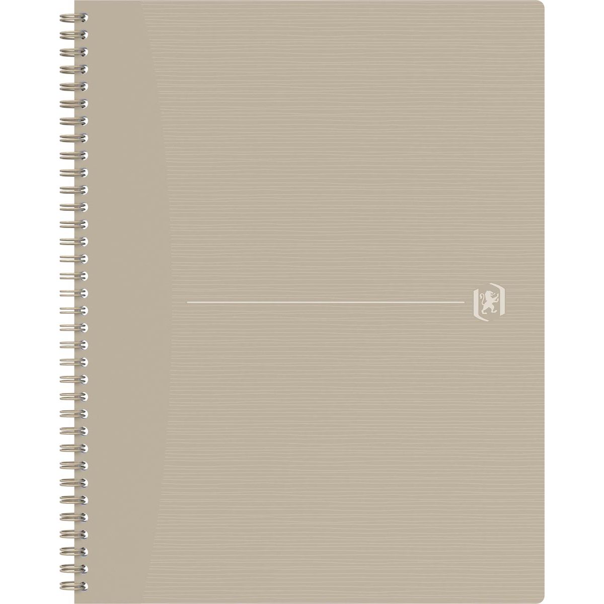 Oxford - Cahier à spirale Origin, format A4+, 140 pages, quadrillé 5 mm, sable