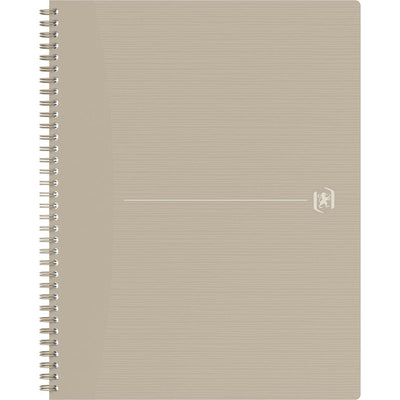 Oxford - Cahier à spirale Origin, format A4+, 140 pages, quadrillé 5 mm, sable