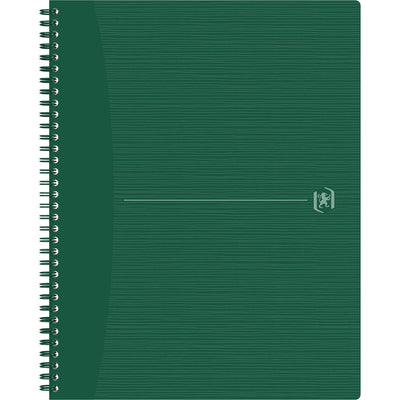 Oxford -  Origin spiraalschrift, ft A4+, 140 bladzijden, geruit 5 mm, groen