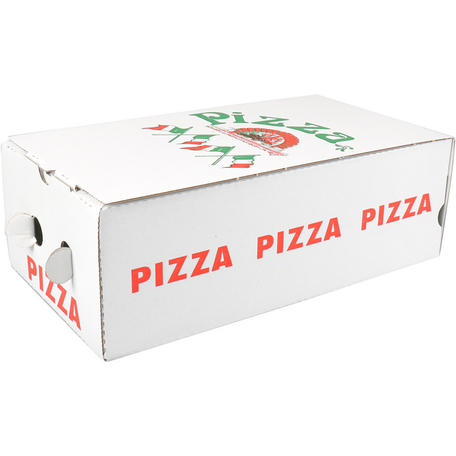 Klika - Pizza Box | Golfkarton | 30x16x10cm | Cal | Weiß | 200 Stück