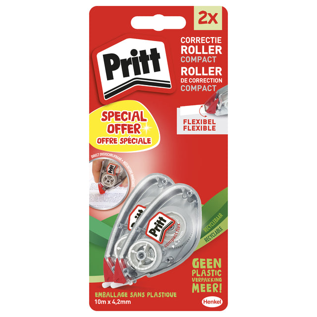 Pritt -  Correctiee compact flex 4.2mmx10m 2st | 10 stuks