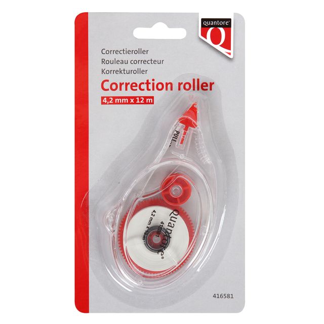 Quantore - Rouleau correcteur 4,2mmx12m sur blister | 12 pièces