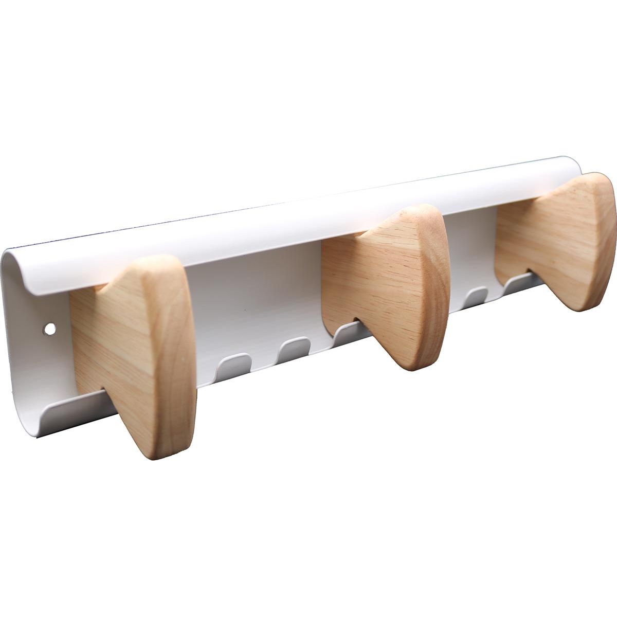 Unilux -  muurkapstok , wit, 3 haken