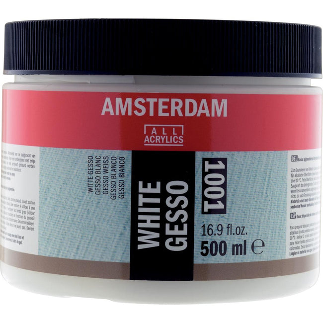 Amsterdam – weißes Gesso, 500-ml-Flasche