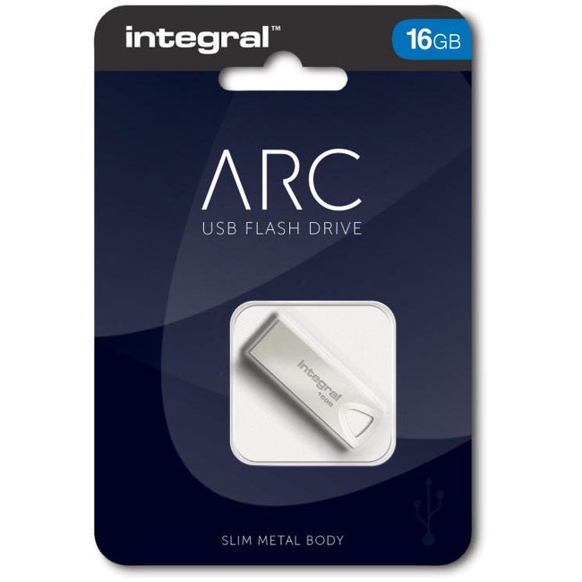 Integral -  ARC USB stick 2.0, 16 GB, zilver