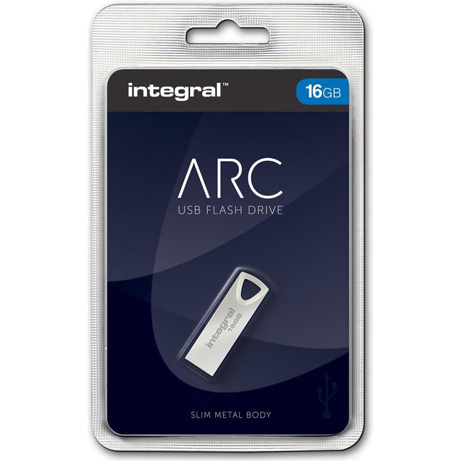 Intégral - arc usb stick 2.0, 16 Go, argent