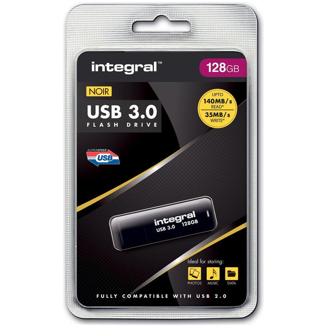 Intégral - USB Stick 3.0, 128 Go, noir