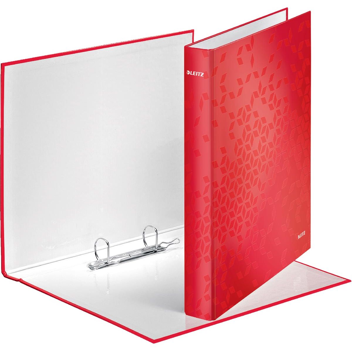 Leitz -  WOW ringmap, uit karton, rug van 25 mm, A4, rood