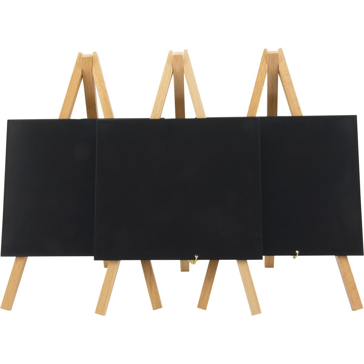 Securit - Tischtafel Mini, ft 24 x 15 cm, Buche, 3er Pack