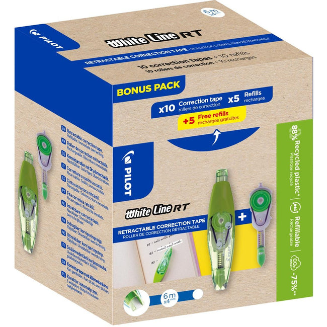 Pilot - Whiteline RT, 10 rouleaux correcteurs + 10 recharges