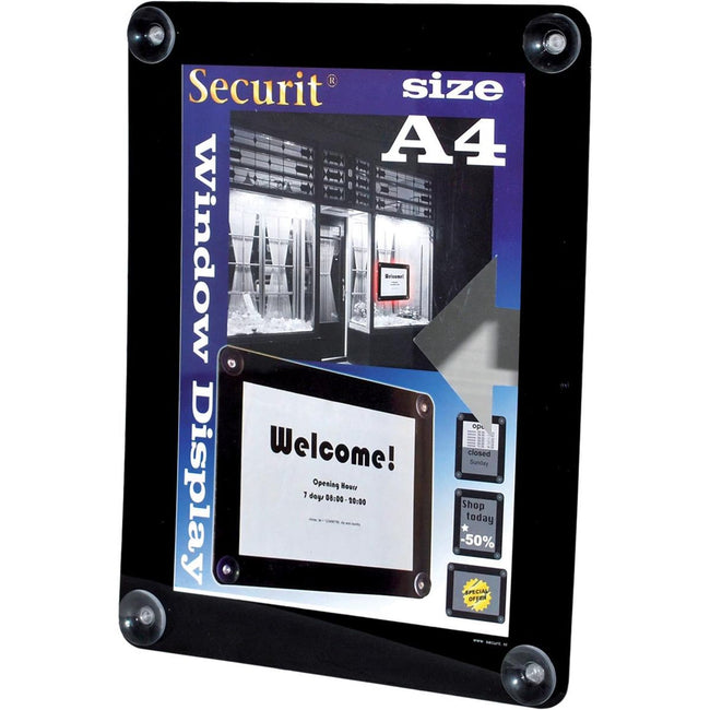 Securit - vitrine posterframe A4, zwart