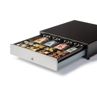 Klika - Tiroir-caisse large 8 pièces-4 papier conn USB