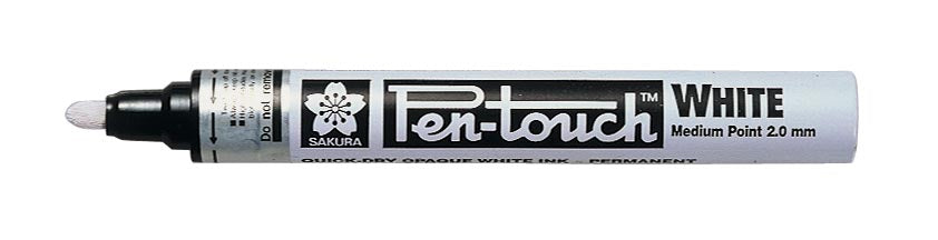 Sakura - paint Marker Pen-Touch punt van 2 mm, wit