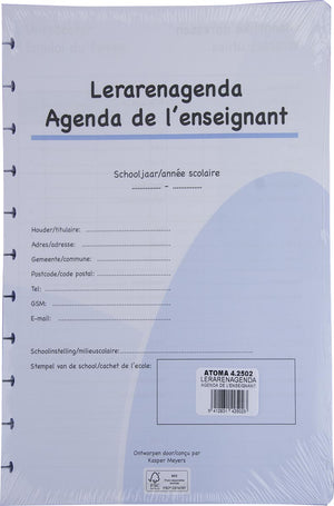 Atoma - remplissage pour agenda de professeur, A4