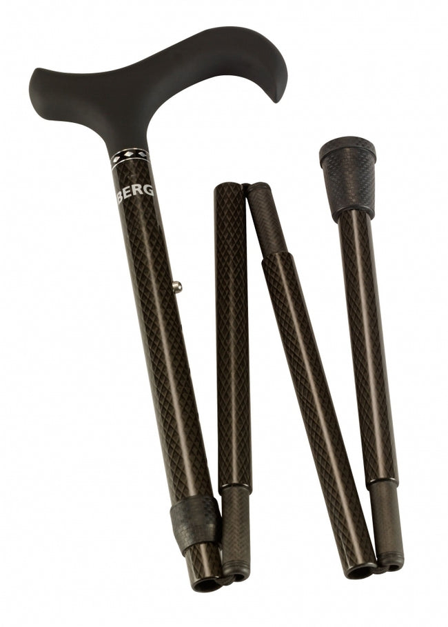 Able2 -  Wandelstok  opvouwb carbon soft derby zwart