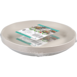 Goldplast - Bord | Mineral | reusable | onbreekbaar | rond | 1-vaks | pP | Ø21cm | taupe | 6 stuks