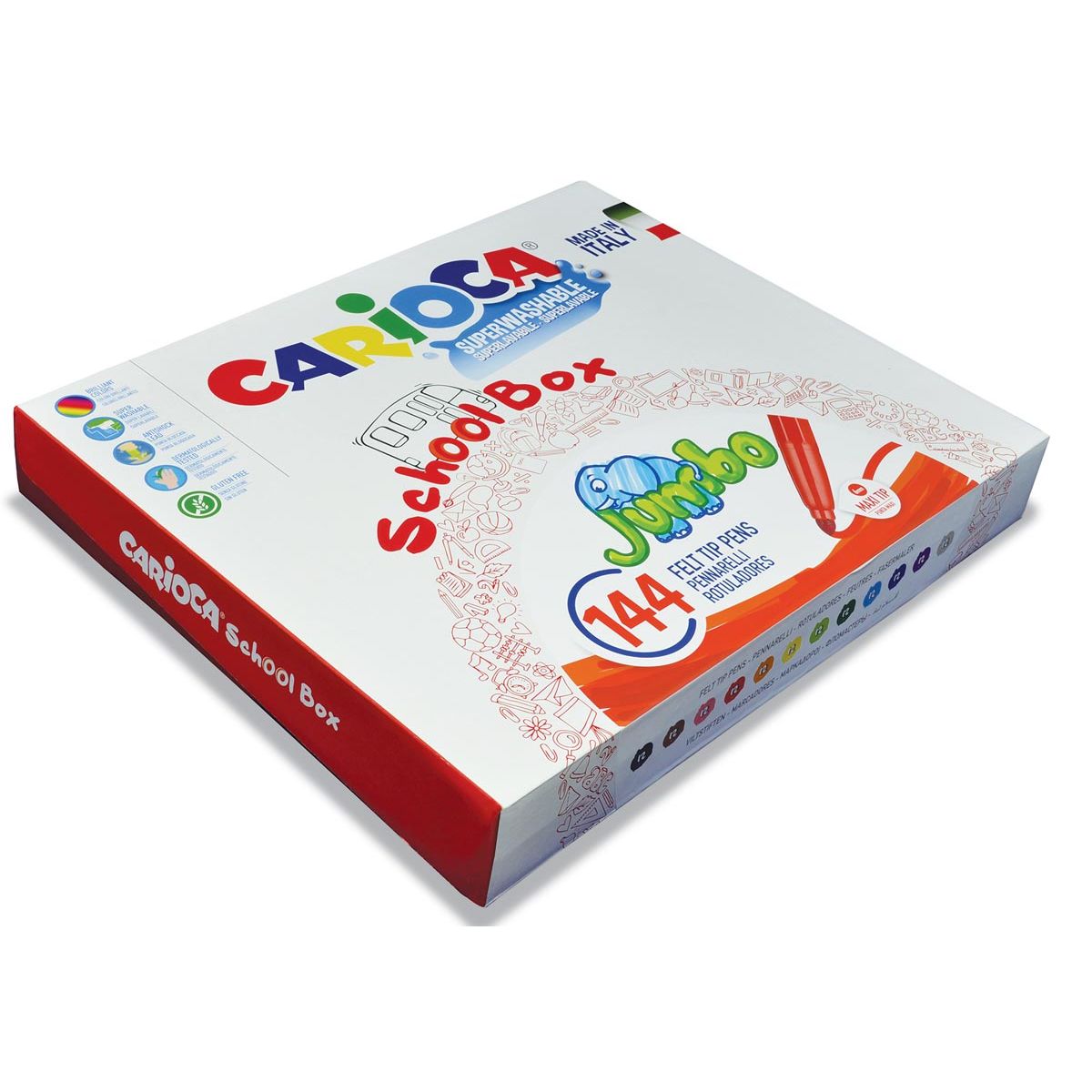 Carioca -  viltstiften , doos met 144 stiften (classpack)
