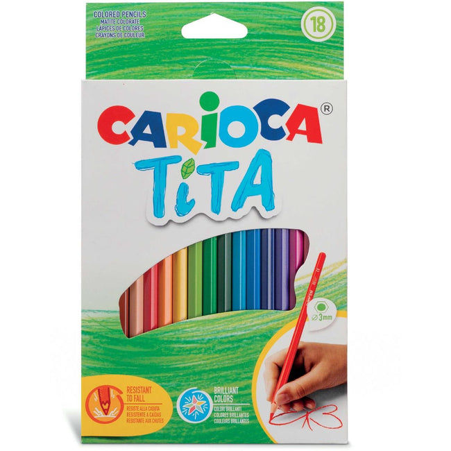 Carioca -  kleurpotlood Tita, 18 stuks in een kartonnen etui