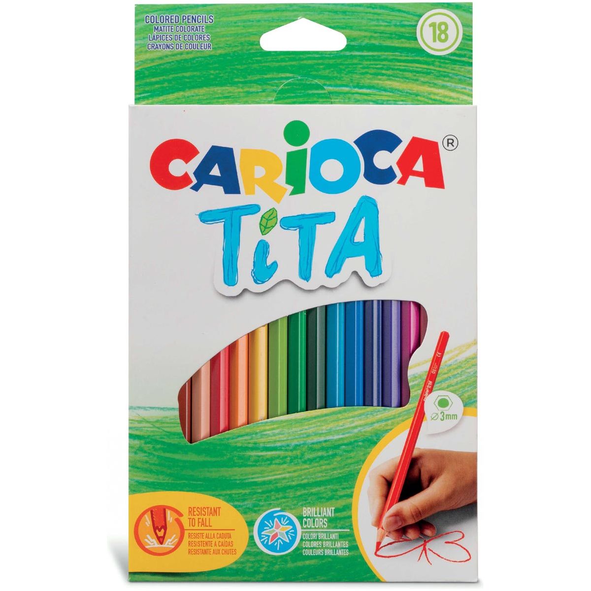 Carioca - kleurpotlood Tita, 18 stuks in een kartonnen etui