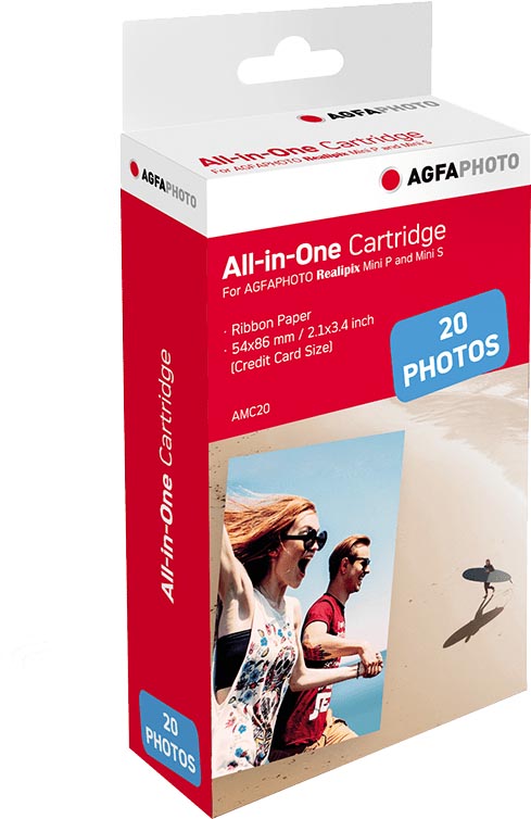 AgfaPhoto - AgfaPhoto vulling voor fotoprinter Realipix Mini P, cartridge en 20 vel fotopapier