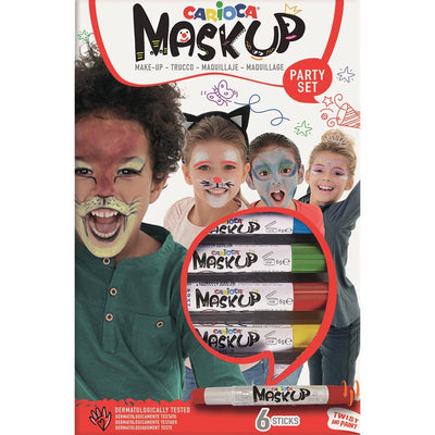 Carioca - Gesichtsmalstift-Make-up-Party-Set mit 6 Farben