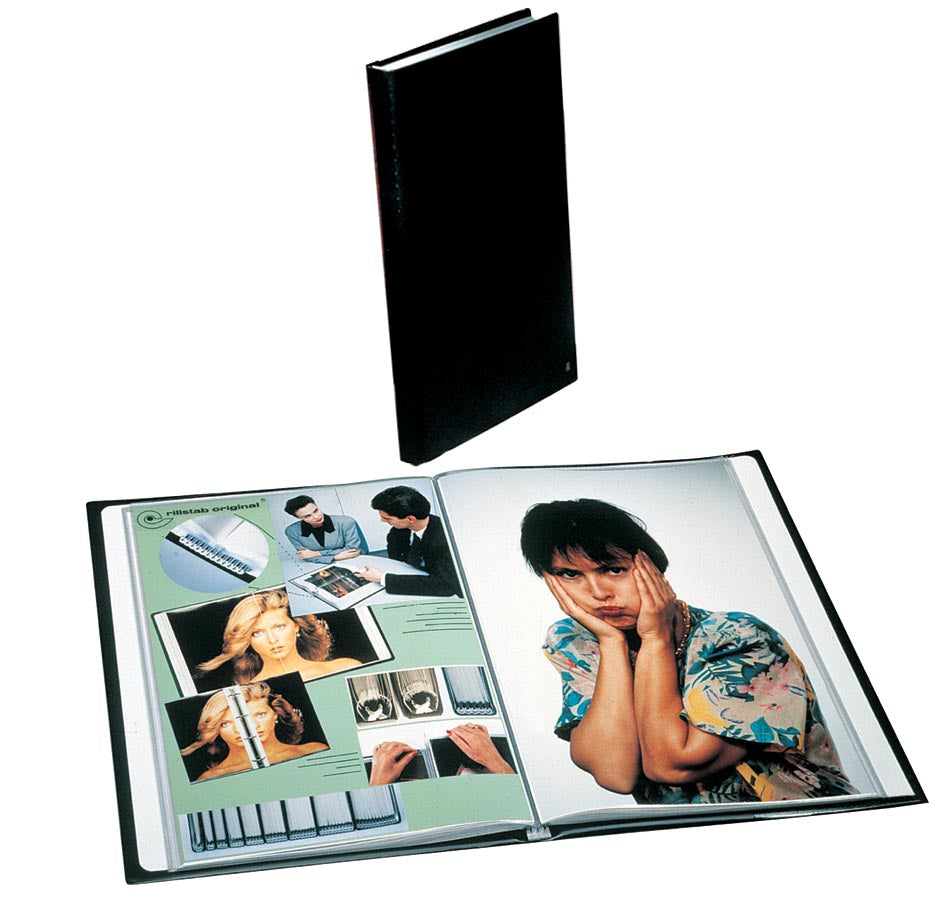 Rillstab -  lbum A4 60 tassen, zwart