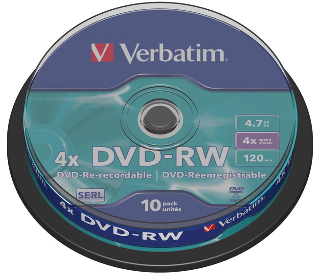 Verbatim - DVD Verbatim DVD -rw, broche de 10 pièces