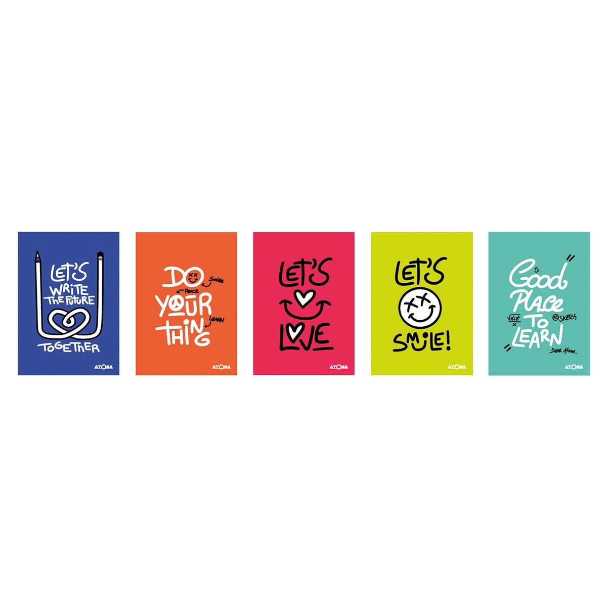 Atoma -  Writings schrift, ft A4, 144 bladzijden, commercieel geruit