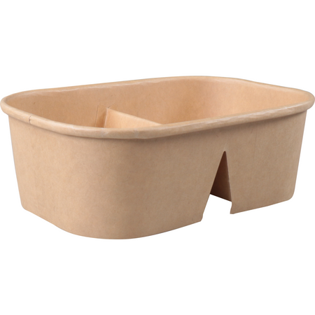 Klika - Bak | Kraftpapier + PP | 2 Fächer | 700ml | Kilokarton | 171x118x57mm | 300 Stück
