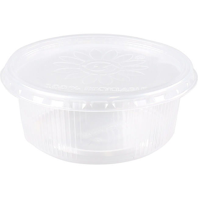 Neutral -  Bak | PP | 200ml | Ø101mm | incl. Deksel | rippelcup | transparant | 250 stuks