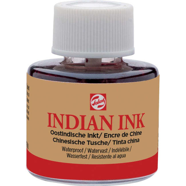 Talens - Oostindische inkt, flesje van 11 ml, zwart