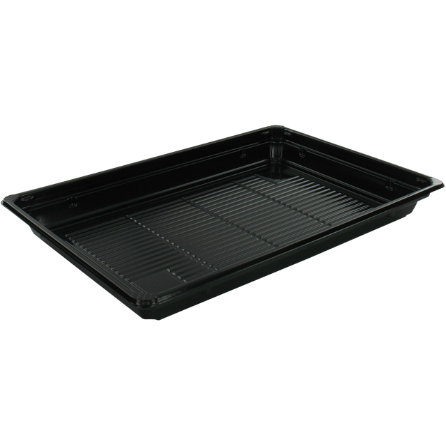 Klika -  Bak | Gerecycled PET | sushitray | 212x143x22mm | zwart | 500 stuks