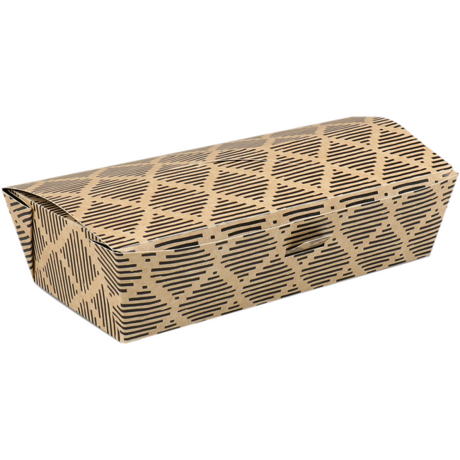 Klika - Sushibox | karton + PP | 190x90x50mm | zwart | 225 stuks