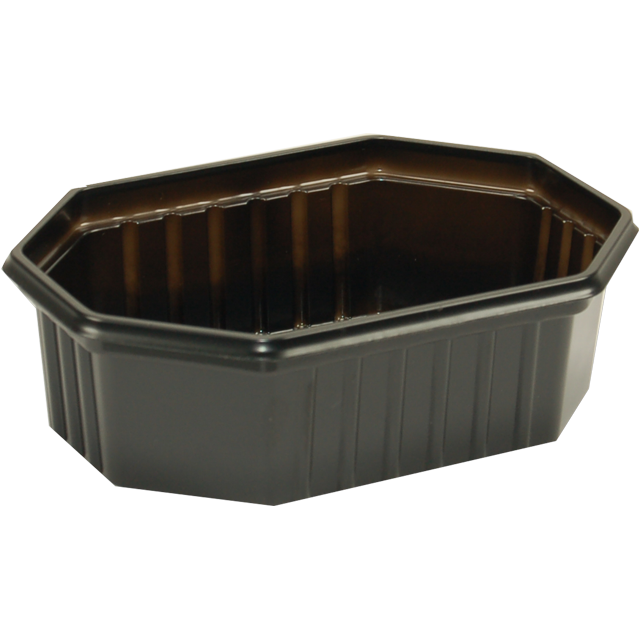 Klika -  Bak | Gerecycled PET | 250ml | 125x95x39mm | zwart | 1000 stuks