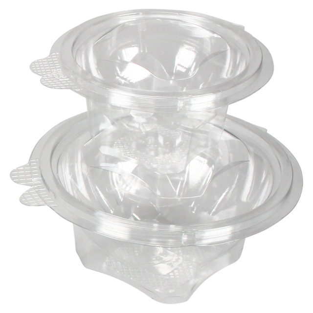 Klika - Bak | Recyceltes Haustier | 375 ml | Saladbak | 155x156.5x55.3mm | Transparent 400 Stück