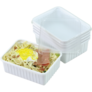 Klika -  Bak | PS | 1000ml | incl. Deksel | kilobak | 180x135x60mm | wit | 200 stuks