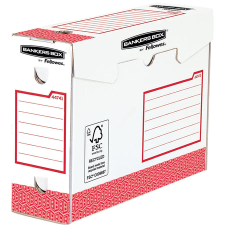 Bankers Box -  basic archiefdoos heavy duty, ft 9,5 x 24,5 x 33 cm, rood, pak van 20 stuks