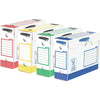 Bankers Box - boîte d'archives de base robuste, pi 9,5 x 24,5 x 33 cm, couleurs assorties, paquet de 8