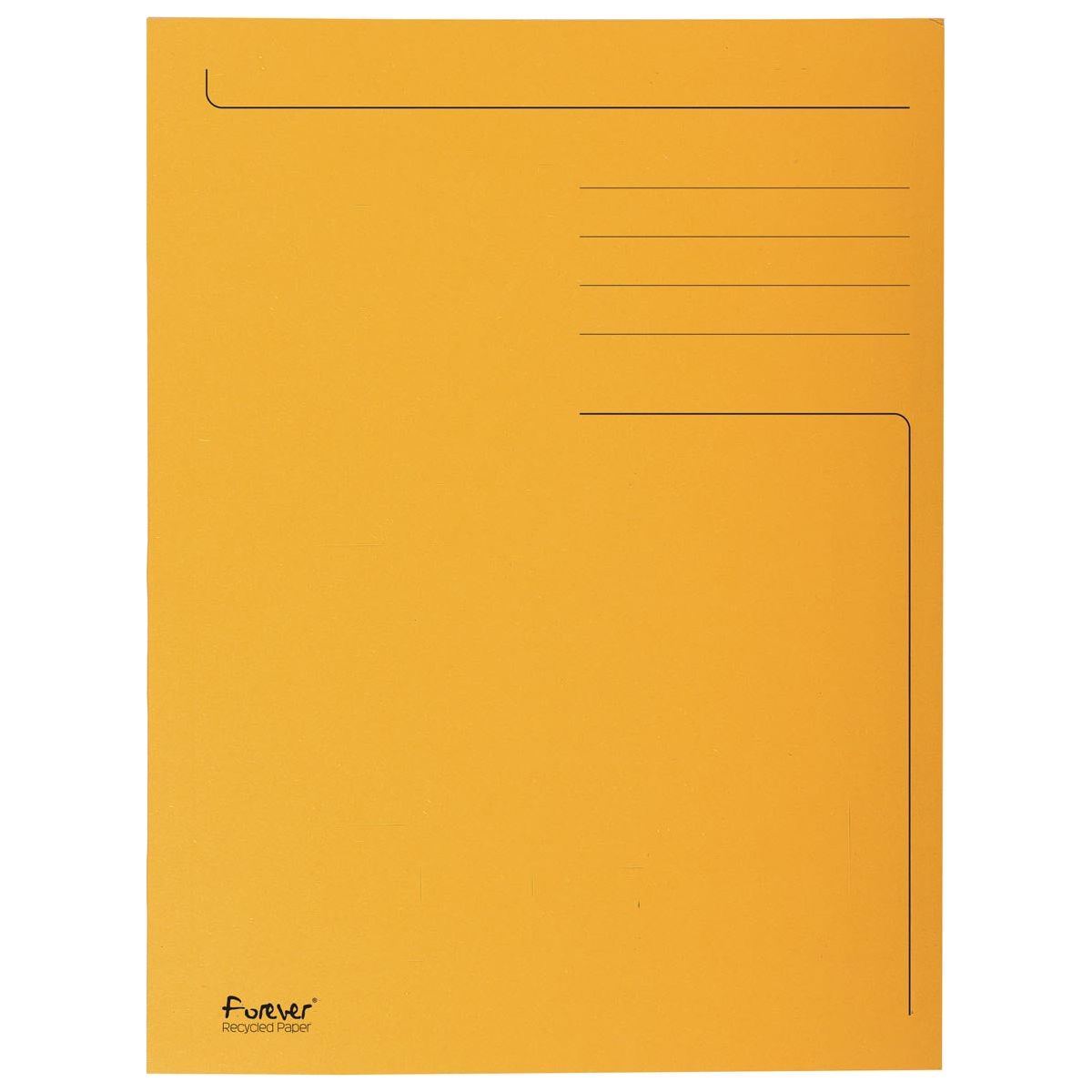 Exacompta - Dateiordnerfalkldyne ft 24 x 32 cm (für ft a4), orange, kasten mit 50 Stück